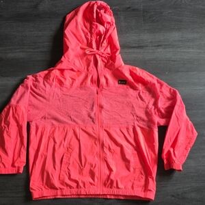 PINK Victoria's Secret Bright Neon Pink Hooded Windbreaker